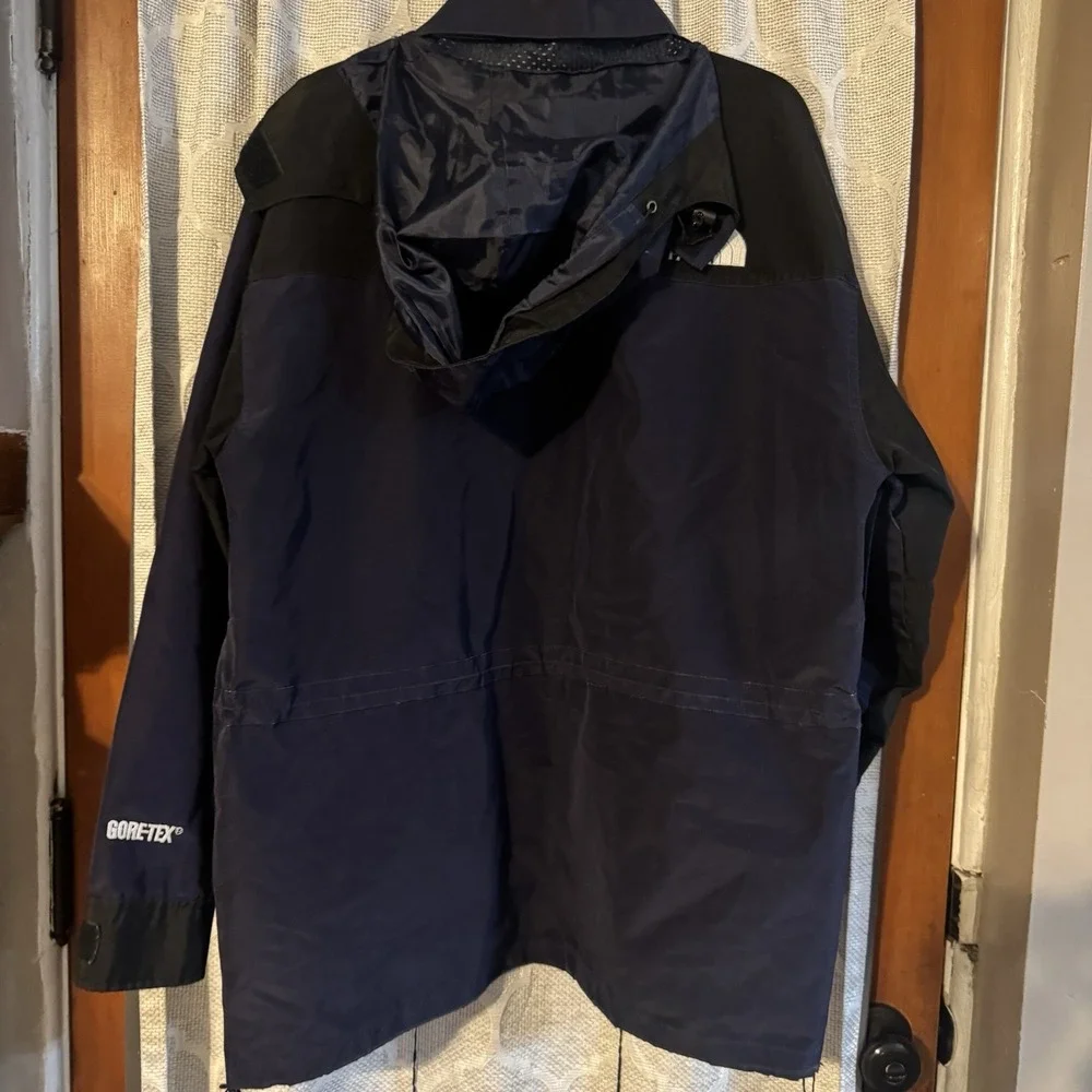 Vtg 1990s The North Face Goretex Navy Blue/Black Rain Jacket - Men's XL READ*‎